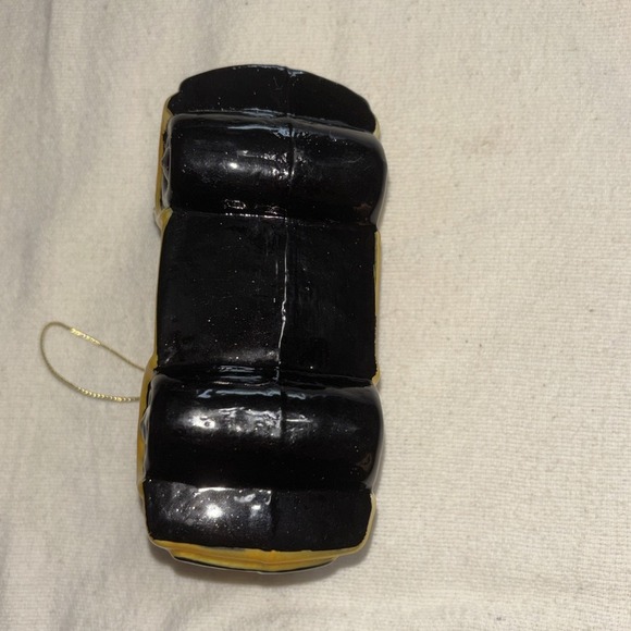 School Bus Christmas Tree Glass Ornament with Santa Claus Driver - Picture 8 of 12